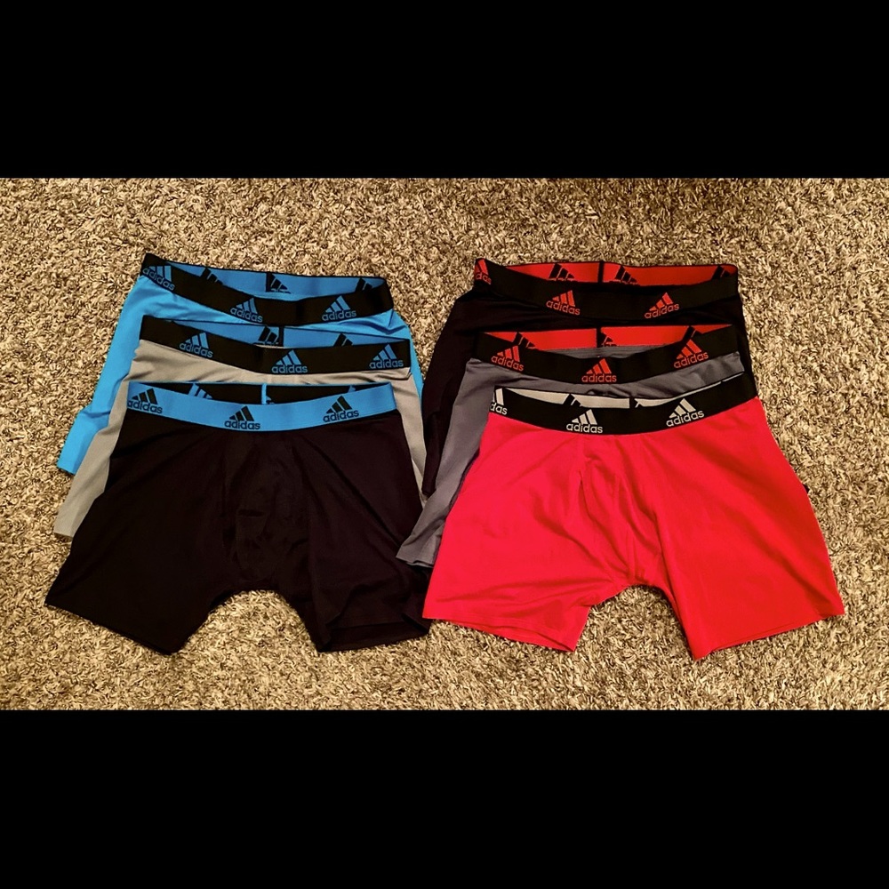 6 Pair Adidas Boxer Briefs 6 Inch
